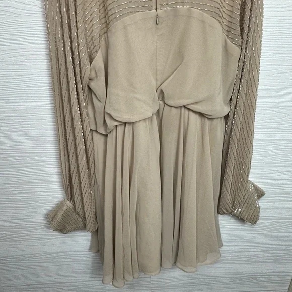 ASOS DESIGN linear yolk embellished mini dress - Picture 9 of 10